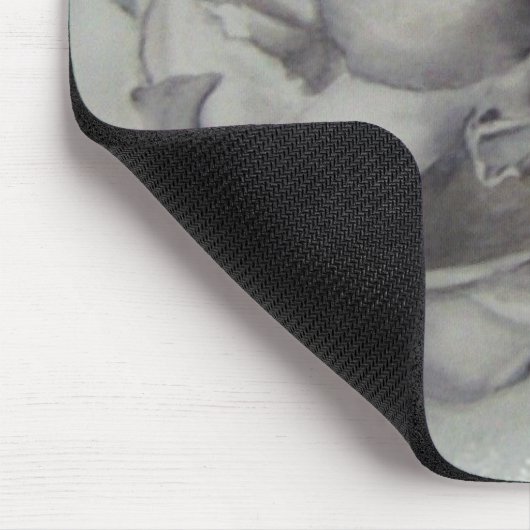 ZWARTE EN WITTE AMARYLLIS MOUSEPAD MUISMAT (Hoek)