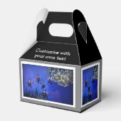 Zwarte en Witte Angelvis in het Deep Blue Zee Bedankdoosjes (Voorkant Zijde)
