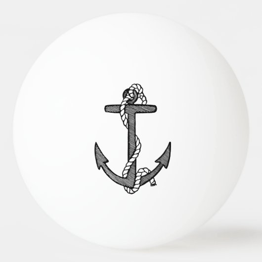zwarte en witte anker en helling pingpongballen (Voorkant)