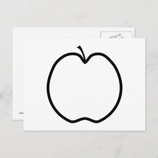Zwarte en witte appel. briefkaart (Voorkant / Achterkant)