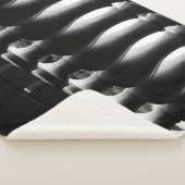 Zwarte en witte architectuur sherpa deken (3/4)