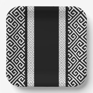 Zwarte en witte bachelor papieren bordje