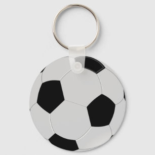 Zwarte en witte bal sleutelhanger
