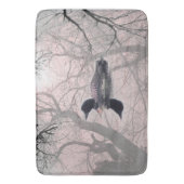 Zwarte en witte ballon op een meer Bathroom mat ro (Voorkant Verticaal)