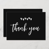 Zwarte en witte begrafenis Hartelijk dank Bedankkaart (Voorkant / Achterkant)