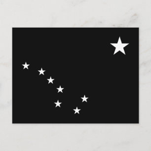 Zwarte en witte Big Dipper Briefkaart
