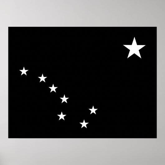 Zwarte en witte Big Dipper Poster (Voorkant)