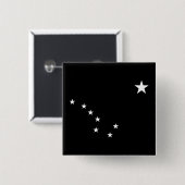 Zwarte en witte Big Dipper Vierkante Button 5,1 Cm (Voorkant /achterkant)