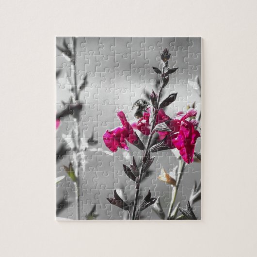 Zwarte en witte bijen legpuzzel (Verticaal)