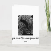 Zwarte en witte bladeren kaart (Achterkant)