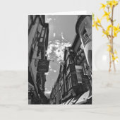 Zwarte en witte blanco kaart (Gele Bloem)