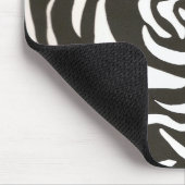 zwarte en witte bloem muismat (Hoek)