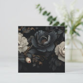 Zwarte en witte bloemen (Staand voorkant)