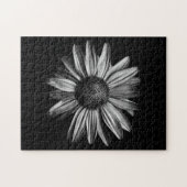 Zwarte en witte bloemen 18 legpuzzel (Horizontaal)