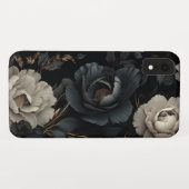 Zwarte en witte bloemen Case-Mate iPhone case (Achterkant (horizontaal))