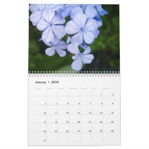 zwarte en witte bloemen kalender