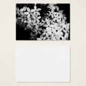 Zwarte en witte bloemen visitekaartje (Voorkant /achterkant)