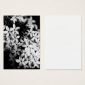 Zwarte en witte bloemen visitekaartje (Voorkant /achterkant)