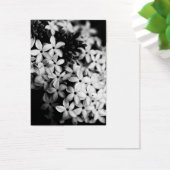 Zwarte en witte bloemen visitekaartje (Bureau)