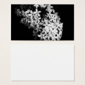 zwarte en witte bloemen visitekaartje (Voorkant /achterkant)