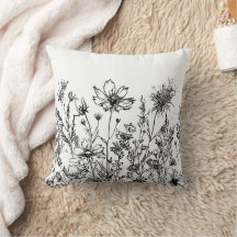 Zwarte en witte bloemen Wildflowers