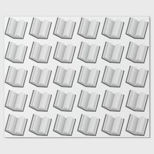 ZWARTE EN WITTE BOEK MOTIF-ILLUSTRATIE CADEAUPAPIER