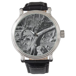 ZWARTE EN WITTE BOMEN HORLOGE