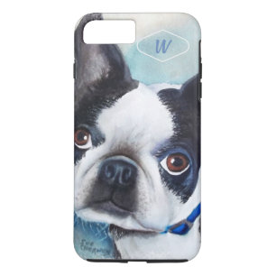 ZWARTE EN WITTE BOSTON TERRIER 	iPhone 8 PLUS / 7 PLUS HOESJE