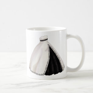 Zwarte en witte bruiloft koffiemok