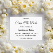 Zwarte en witte bruiloft sparen de Datum Save The Date