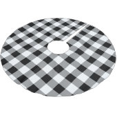 Zwarte en Witte Buffalo kerstmis Kerstboom Rok (Gekanteld)