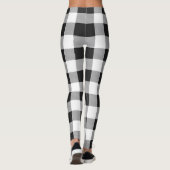 Zwarte en witte buffelkerst leggings (Achterkant)