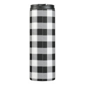 Zwarte en witte buffelkerst thermosbeker (Achterkant)