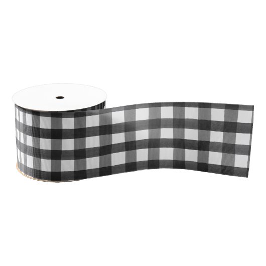 Zwarte en witte buffelkoordtrommel grosgrain lint (Spoel)