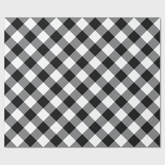 Zwarte en witte buffelplaat cadeaupapier (Vlak)