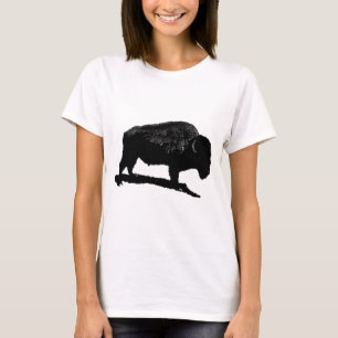 Zwarte en witte buffels t-shirt