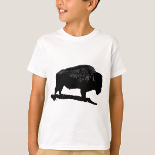 Zwarte en witte buffels t-shirt