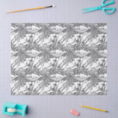 Zwarte en witte bultrug tissuepapier (Craft)