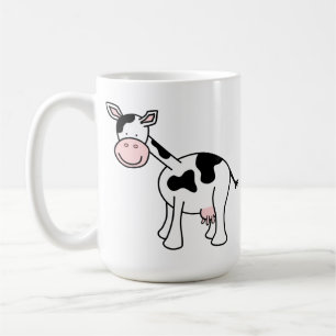 Zwarte en witte Cartoon. Koffiemok