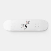 Zwarte en witte Cartoon. Skateboard (Horizontaal)