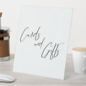 Zwarte en witte Casual Kaarten voor handschrift en Reclamebord Met Voetstuk (Insitu)