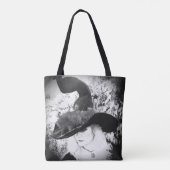 Zwarte en Witte Cheeky Witch Wiccan Pagan Canvas t Draagtas (Achterkant)