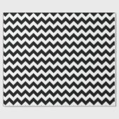 Zwarte en witte Chevron Cadeaupapier (Vlak)