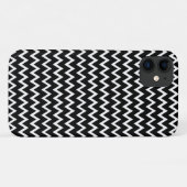 Zwarte en witte Chevron Case-Mate iPhone Case (Achterkant (horizontaal))