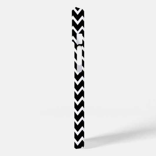 Zwarte en witte Chevron Case-Mate iPhone Case (Achterkant / Links)