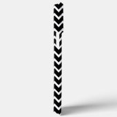 Zwarte en witte Chevron Case-Mate iPhone Case (Achterkant / Rechts)