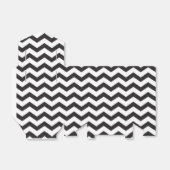 Zwarte en witte Chevron Modern Party Favor Boxes Bedankdoosjes (Uitgevouwen)