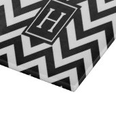 Zwarte en witte Chevron Monogram snijboard Snijplank (Hoek)