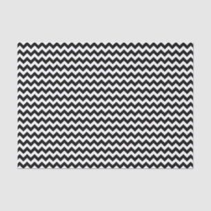 Zwarte en witte Chevron Stripe Tissuepapier