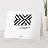 Zwarte en witte Chevrons Bedankkaart (Achterkant)